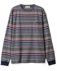 Miu Miu - Long-Sleeved Striped T-Shirt - Lyst