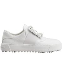 Roger Vivier - Viv' Golf Rhinestone Buckle Sneakers - Lyst