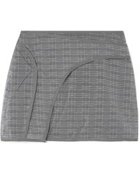 McQ - Matelassé Checked Shell Mini Wrap Skirt - Lyst