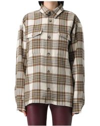 Ami Paris - Long-Sleeved Checked Shirt - Lyst