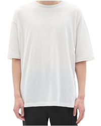 Ann Demeulemeester - Text-Print Cotton T-Shirt - Lyst