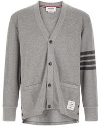 Thom Browne - Bar Honeycomb Knit Cardigan - Lyst