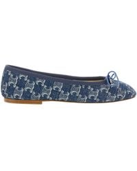 Celine - Les Ballerines With Triomphe Laces - Lyst
