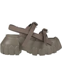 Rick Owens - Minimalist Elastic Strap Block-Heel Sandals - Lyst