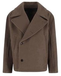 Lemaire - Double-Breasted Long Sleeved Coat - Lyst