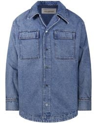 Ami Paris - Faded-Effect Denim Jacket - Lyst