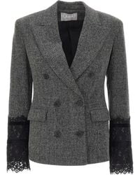 Kaos - Lace-Cuff Double-Breasted Blazer - Lyst