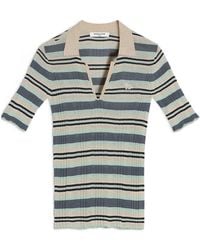 Maison Kitsuné - Fine Rib Striped Polo - Lyst