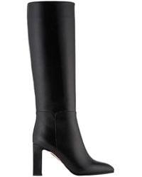 Aquazzura - Sellier Almond-Toe Boots - Lyst