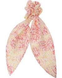 Lanvin - Logo-Pattern Scrunchie - Lyst