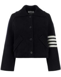 Thom Browne - Collared Button-Up Jacket - Lyst