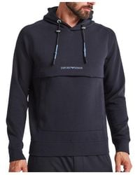 Emporio Armani - Hooded Long-Sleeved Hoodie - Lyst