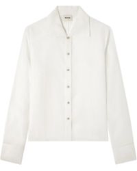 KHAITE - Jaylin Cotton And Silk-Blend Shirt - Lyst