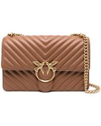 Pinko - V-Shaped Quilted Shoulder Bag - Lyst