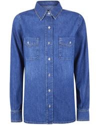 7 For All Mankind - Studded Denim Shirt - Lyst