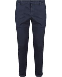 Dondup - Logo-Plaque Turn-Up-Hem Trousers - Lyst