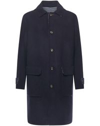 Eleventy - Wool Coat - Lyst