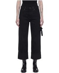Simone Rocha - Tie Detail Cropped Jeans - Lyst