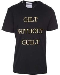 Moschino - Slogan-Print Short-Sleeve T-Shirt - Lyst