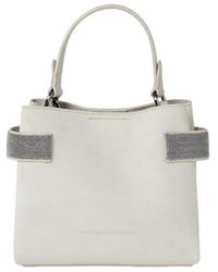 Brunello Cucinelli - Monili-Embellished Suede Tote Bag - Lyst
