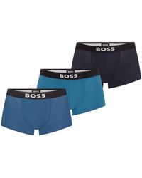 BOSS - Three-Pack Of Logo-Waistband Boxer Briefs - Lyst