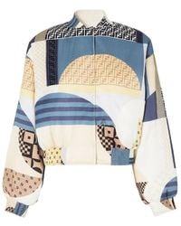 Fendi - Patchwork Printed Bomber Jacket - Lyst