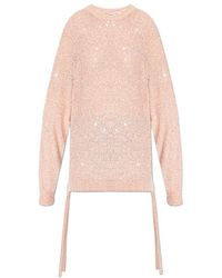 Stella McCartney - Sequinned Long-Sleeved Jumper - Lyst