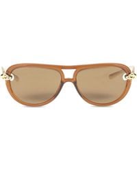 Bottega Veneta - Eyewear Knot Aviator Sunglasses - Lyst