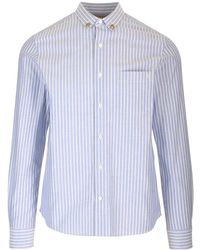 Valentino - Striped Button-Up Shirt - Lyst