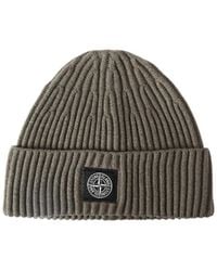 Stone Island - Stone Patch Beanie Sn64 - Lyst