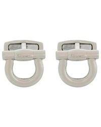 Ferragamo - Ferragamo Logo Engraved Cufflinks - Lyst