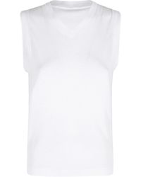 Vince - V-Neck Sleeveless Tank Top - Lyst