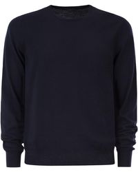 Kiton - Ribbed Hem Crew Neck Knitted Sweater - Lyst