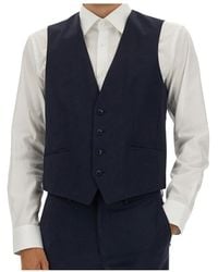 BOSS - Hugo V-Neck Button-Up Gilet - Lyst
