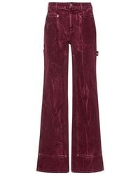 Stella McCartney - Velvet Straight Leg Jeans - Lyst