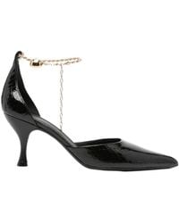 Ferragamo - Pointed Ankle Chain High Heels - Lyst