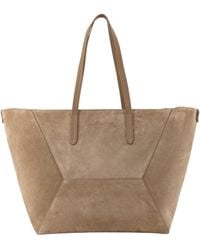 Brunello Cucinelli - Suede Tote Bag - Lyst