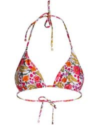 FARM Rio - Floral Tie Triangle Bikini Top - Lyst