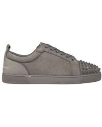 Christian Louboutin - Louis Jr Spikes Canopy Suede Sneakers - Lyst