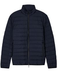 Emporio Armani - Logo-Print Zip-Up Down Jacket - Lyst