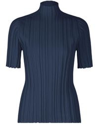 Pleats Please Issey Miyake - Ribbed Knit Turtleneck Sweater - Lyst