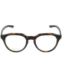 Gucci - Eyewear Oval Frame Glasses - Lyst