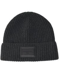 Dolce & Gabbana - Ribbed Logo-Patch Beanie Hat - Lyst