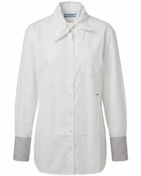 Prada - Bow-Detail Long-Sleeve Blouse - Lyst