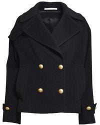 Tagliatore - Long Sleeve Double-Breasted Coat - Lyst
