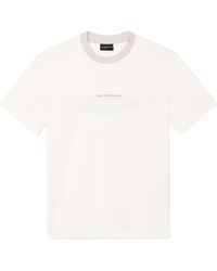 Emporio Armani - Logo Embroidered T-Shirt - Lyst