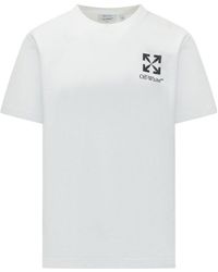 Off-White c/o Virgil Abloh - Logo Printed Crewneck T-Shirt - Lyst