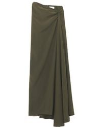 McQueen - Draped Asymmetric Maxi Skirt - Lyst