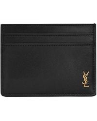 Saint Laurent - Tiny Cassandre Credit Card Case - Lyst