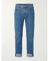 Gucci - Tapered Fit Denim Trousers - Lyst